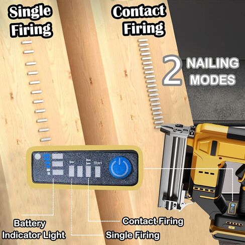 Electric Nail Gun for Dewalt 20V Battery, 18 Gauge 2 in 1 Brad Nailer Cordless，Brushles Staple Gun with 1000pcs Nails and 1000pcs Staples Included for Home Improvement, DIY (No Battery) in Kuwait