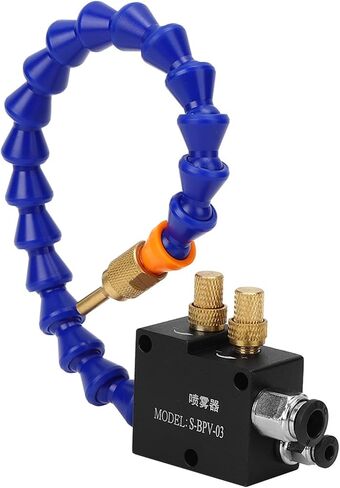 Jeanoko Mist Coolant Lubrication Spray System, S-BPV-03 Coolant Sprayer 0.1MPa-0.8MPa for Tapping Machines Metal Cutting Engraving Cooling Sprayer Machine Air Pipe CNC Lathe Milling Drill in Kuwait