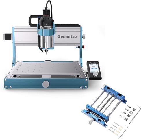 Genmitsu 3030-PROVer Ultra CNC Router Machine for Metal + Upgrade Aluminum Bench Vise Clamp, Size 9.4" x 6.6" x 1.6", Clamping Range 0-5.7" in Kuwait