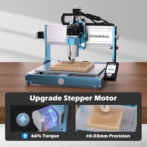 Genmitsu 3030-PROVer Ultra CNC Router Machine for Metal + Upgrade Aluminum Bench Vise Clamp, Size 9.4" x 6.6" x 1.6", Clamping Range 0-5.7" in Kuwait