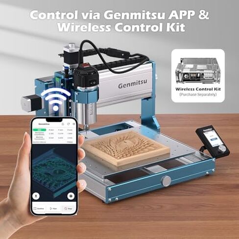 Genmitsu 3030-PROVer Ultra CNC Router Machine for Metal + Upgrade Aluminum Bench Vise Clamp, Size 9.4" x 6.6" x 1.6", Clamping Range 0-5.7" in Kuwait