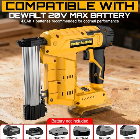 18 Gauge Cordless Brad Nailer & Staple Gun for De Walt 20V MAX Battery(No Battery), 2 in 1 Electric Nail Gun with 1000 Brad Nails and 1000 Staples for Home Improvement, DIY and Woodworking in Kuwait