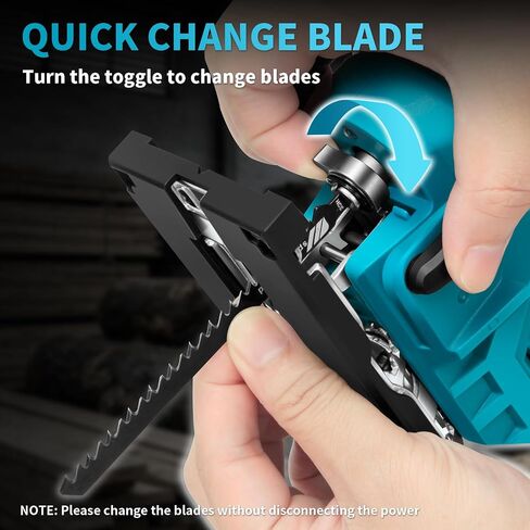 21V Cordless Jigsaw Tool, Electric Jig Saw with 2× 2.0Ah Batteries, 0°-45° Bevel Cuts, 4 Orbital Settings for Wood Cutting, 2800SPM Variable Speed, Mini Jigsaw for Straight/Curve/Circle Cutting (Blue) in Kuwait