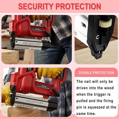 18GA Cordless Nail Gun and Stapler, 2-in-1 Brad Nailer, No Battery | Works with 18GA Brad Nails 3/4"-2", Tool-Free Depth Control, Compatible with Makita Battery, for Trim, Baseboards Upholstery in Kuwait