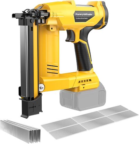 3-in-1 Cordless Brad Nailer Compatible with Dewalt 20V Battery(No Battery) | 16GA & 18 GA Finish Nailer, Brad Nailer, and Narrow Crown Staple Gun with Adjustable Depth,Tool-Free Jam Release in Saudi Arabia
