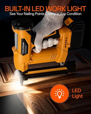 3-in-1 Cordless Brad Nailer Compatible with Dewalt 20V Battery(No Battery) | 16GA & 18 GA Finish Nailer, Brad Nailer, and Narrow Crown Staple Gun with Adjustable Depth,Tool-Free Jam Release in Saudi Arabia