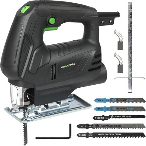 GALAX PRO 4.5Amp Jig Saw, Variable Speed ​​3000 RPM for Wood Cutting | 6-Speed Settings,Electric Jigsaw with LED Light, Adjustable Bevel Angle ±45° in Kuwait