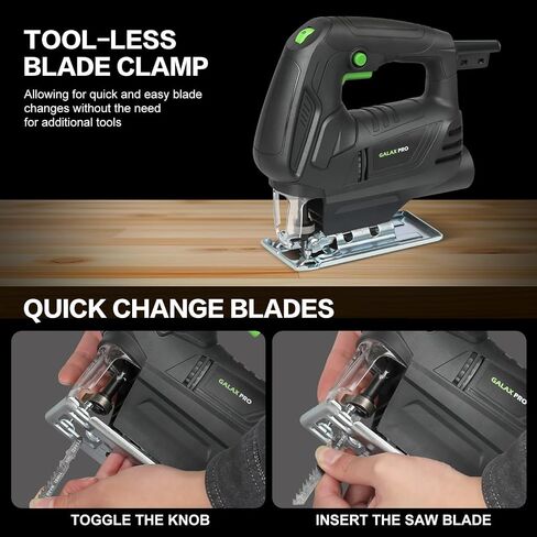 GALAX PRO 4.5Amp Jig Saw, Variable Speed ​​3000 RPM for Wood Cutting | 6-Speed Settings,Electric Jigsaw with LED Light, Adjustable Bevel Angle ±45° in Kuwait