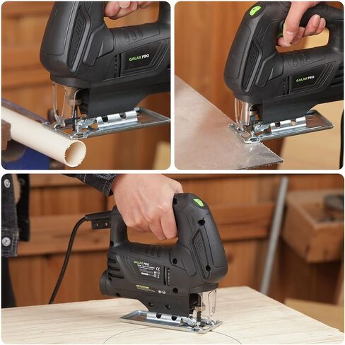 GALAX PRO 4.5Amp Jig Saw, Variable Speed ​​3000 RPM for Wood Cutting | 6-Speed Settings,Electric Jigsaw with LED Light, Adjustable Bevel Angle ±45° in Kuwait