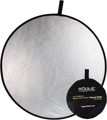 عاكس Rogue قابل للطي 2 في 1 - فضي فائق النعومة / أبيض طبيعي 43 بوصة in Kuwait