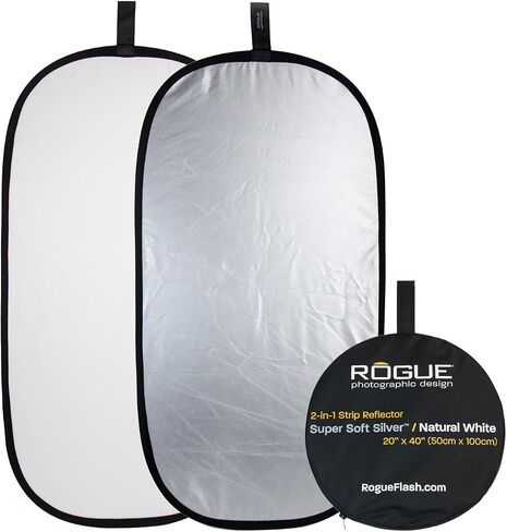 عاكس Rogue قابل للطي 2 في 1 - فضي فائق النعومة / أبيض طبيعي 43 بوصة in Kuwait