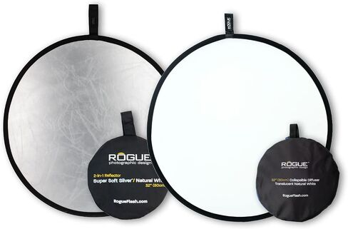 عاكس Rogue قابل للطي 2 في 1 - فضي فائق النعومة / أبيض طبيعي 43 بوصة in Kuwait