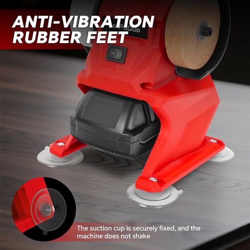 Cordless Bench Grinder for Milwaukee 18V Battery, 5500RPM Bench Grinder, 250W Motor, Dual Grinding Wheels for Sharpening, Grinding & Polishing(No Battery) in Kuwait