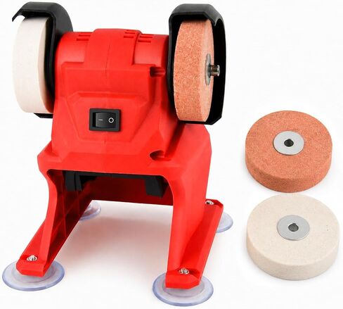 Mini Bench Grinder Compatible with Milwaukee 18V Battery | Battery not included, 150W pure copper motor, 5500 RPM speed, 3" wheels for sharpening, polishing and rust removal in Kuwait