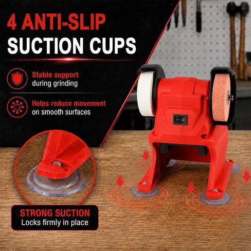 Mini Bench Grinder Compatible with Milwaukee 18V Battery | Battery not included, 150W pure copper motor, 5500 RPM speed, 3" wheels for sharpening, polishing and rust removal in Kuwait
