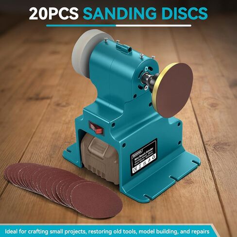 Mini Bench Grinder Polisher Compatible with Makita 18V Batteries, Electric Mini Sander for Crafts, Small Benchtop Grinding Machine for DIY, Metal, Wood, Jewelry Buffing in Kuwait