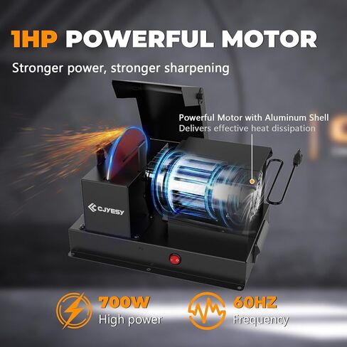 Heavy Duty Lawn Mower Blade Sharpener, 700W 1HP Blade Grinder with 5-Inch Ceramic Wheel, Fast Bench Sharpening Machine for Gator, Flat, High Lift & Low Lift Blades in Kuwait