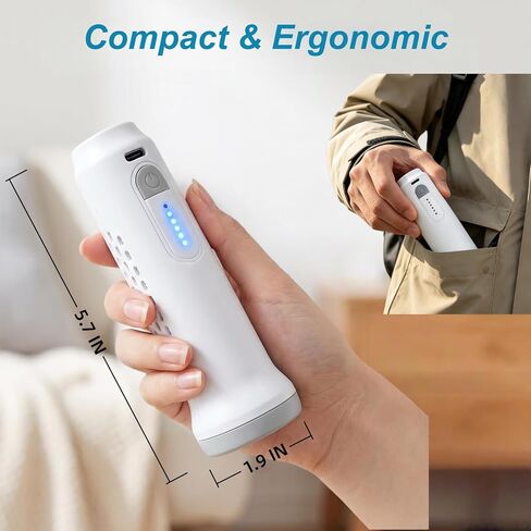 Cordless Electric Vacuum Pump, for Storage Bags, 6000Pa Suction | Handheld Travel Air Pump, USB Rechargeable Mini Air Compressor, for Vacuum Storage Bags, Home & Luggage Packing in Kuwait