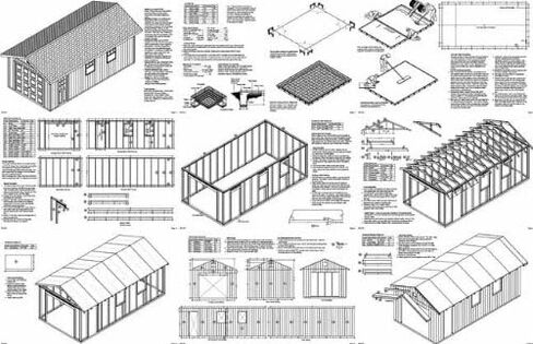 12' X 24' Car Garage Project Plans -Design #51224 in Kuwait