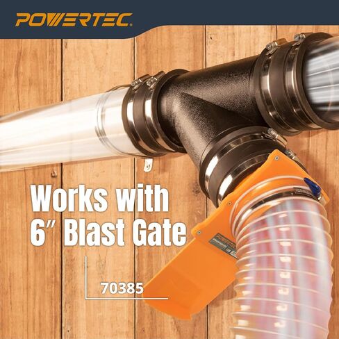 POWERTEC Clear PVC Pipe 6" x 36" Long, 2PK Rigid Plastic Tubing, Round Tube Compatible w/Dust Collection Fittings - Hose for Woodworking Tool, Dust Collection System or Cat Tree (70274-P2) in Kuwait