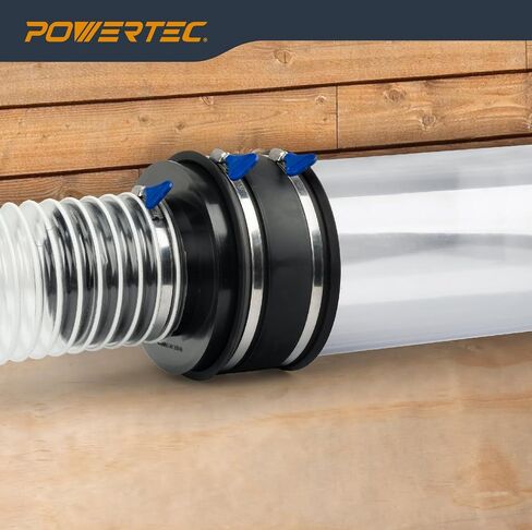 POWERTEC Clear PVC Pipe 6" x 36" Long, 2PK Rigid Plastic Tubing, Round Tube Compatible w/Dust Collection Fittings - Hose for Woodworking Tool, Dust Collection System or Cat Tree (70274-P2) in Kuwait