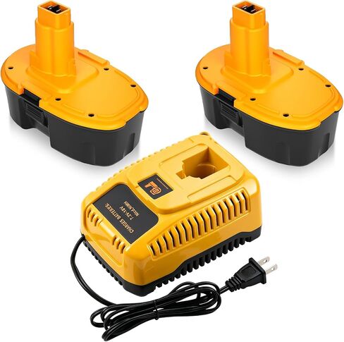 2 Pack 4.5Ah Extended Runtime Battery Replacement for Dewalt 18V Battery | Compatible with Dewalt 18 Volt DC9096 DC9098 DC9099 DW9095 DW9099 DE9038 DE9039 DE9095 DW9095 DW9096 DW9098 Tools(Yellow) in Kuwait