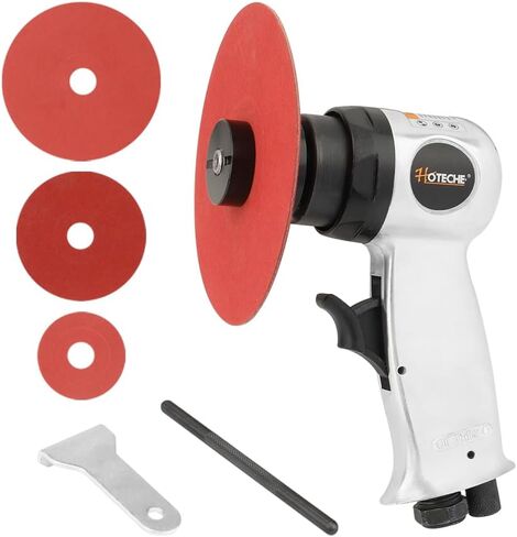 Hoteche 4" to 6" Orbital Air Sander, High Speed Pneumatic Sander, 90° Angle Air Powered Buffer with 4", 5", 6" Sanding Discs and Universal 1/4" Air Inlet for Auto Body & Woodwork in Kuwait