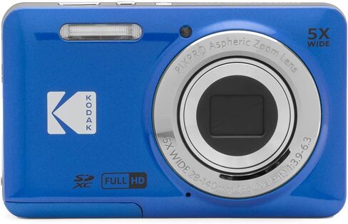 Kodak FZ55BL PIXPRO Digital Camera Blue Bundle with Lexar 64GB High-Performance 800x UHS-I SDHC Memory Card Blue Series in Saudi Arabia