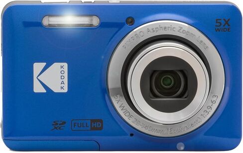 Kodak FZ55BL PIXPRO Digital Camera Blue Bundle with Lexar 64GB High-Performance 800x UHS-I SDHC Memory Card Blue Series in Saudi Arabia