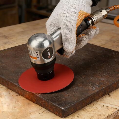 Hoteche 4" to 6" Orbital Air Sander, High Speed Pneumatic Sander, 90° Angle Air Powered Buffer with 4", 5", 6" Sanding Discs and Universal 1/4" Air Inlet for Auto Body & Woodwork in Kuwait