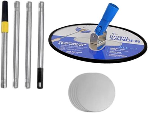 1 Piece Drywall Sander Manual Handheld Pole Sander Radial Round Wall Sander 360 Degree Rotary Polishing Tool for Painting Projects suitable for home in Kuwait