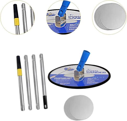 1 Piece Drywall Sander Manual Handheld Pole Sander Radial Round Wall Sander 360 Degree Rotary Polishing Tool for Painting Projects suitable for home in Kuwait