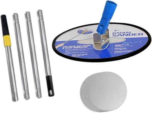 1 Piece Drywall Sander Manual Handheld Pole Sander Radial Round Wall Sander 360 Degree Rotary Polishing Tool for Painting Projects suitable for home in Kuwait