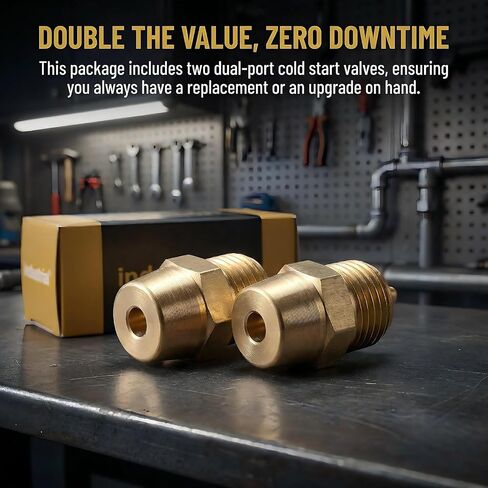 Air Compressor Cold Start Valve 1/4 NPT, Brass 25 PSI 1.7 BAR, 2-Pack | Easy Cold Starts — Bleeds head pressure, motor spins free before load hits in Kuwait