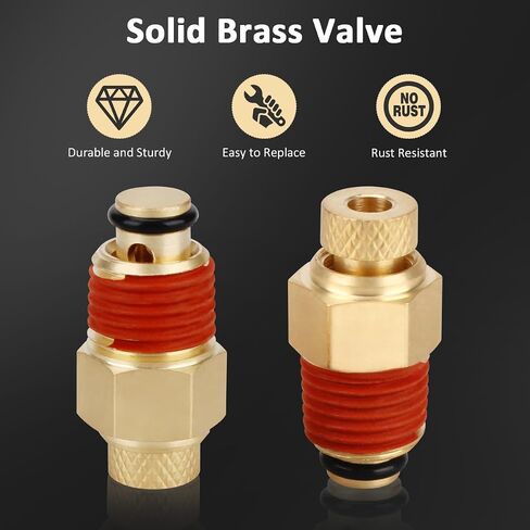 N286039 Air Compressor Drain Valve, Compatible with Craftman, Porter Cable Air Compressor Replacement Parts, for 17038 A06891​1/4" NPT Manual Air Tank Drain Valve in Kuwait