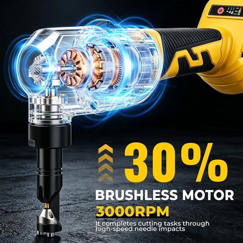 Cordless Metal Nibbler Compatible with DeWALT 20v Max Battery Brushless Motor 16 Gauge Variable Speed Assist Handle For Metal Cutting, Stainless Steel and Aluminum (No Battery) in Kuwait