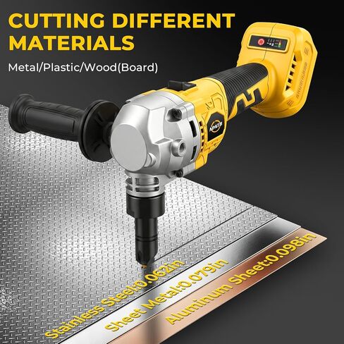 Cordless Metal Nibbler Compatible with DeWALT 20v Max Battery Brushless Motor 16 Gauge Variable Speed Assist Handle For Metal Cutting, Stainless Steel and Aluminum (No Battery) in Kuwait