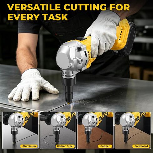 Cordless Metal Nibbler Compatible with DeWALT 20v Max Battery Brushless Motor 16 Gauge Variable Speed Assist Handle For Metal Cutting, Stainless Steel and Aluminum (No Battery) in Kuwait