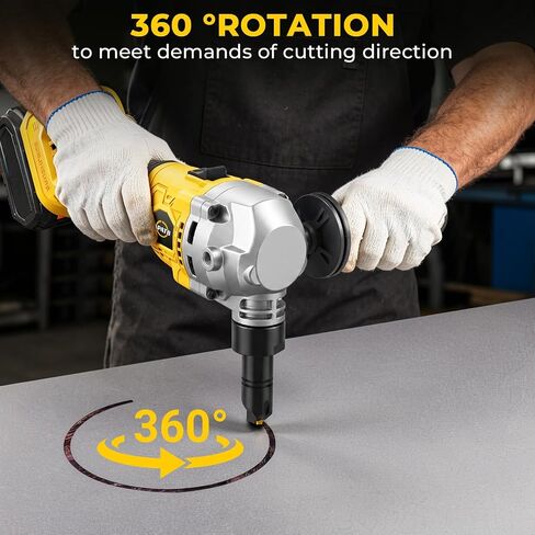 Cordless Metal Nibbler Compatible with DeWALT 20v Max Battery Brushless Motor 16 Gauge Variable Speed Assist Handle For Metal Cutting, Stainless Steel and Aluminum (No Battery) in Kuwait