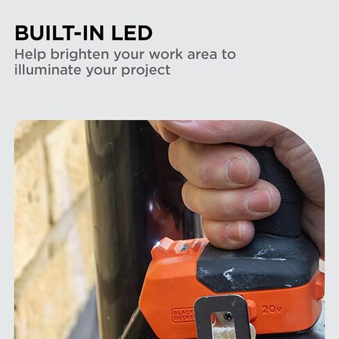 BLACK+DECKER 20V MAX POWERCONNECT Brushless Cordless ½-in. Hammer Drill Kit, Includes 2Ah Battery and Charger, Variable Speed, LED, 30000 BPM, 1900 RPM, Drills up to 23 Holes Per Charge (BLD783D1) in Kuwait