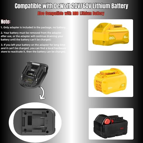 for Makita to for DeWalt Battery Adapter, for Makita to for Milwaukee Battery Adapter, Compatible with M18 and for DeWat 20V 60V Lthium Battery to Power for Makita 18V Cordless Tools in Kuwait
