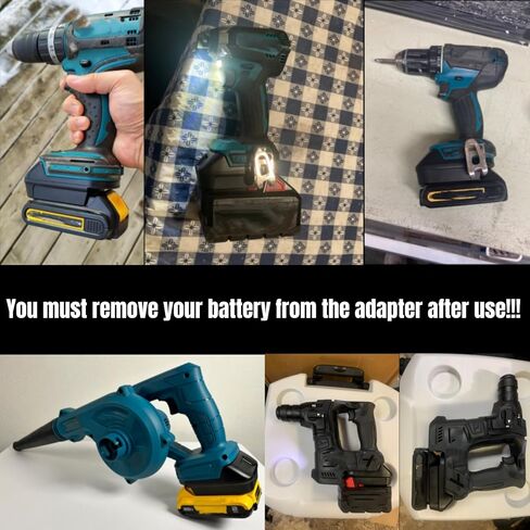 for Makita to for DeWalt Battery Adapter, for Makita to for Milwaukee Battery Adapter, Compatible with M18 and for DeWat 20V 60V Lthium Battery to Power for Makita 18V Cordless Tools in Kuwait