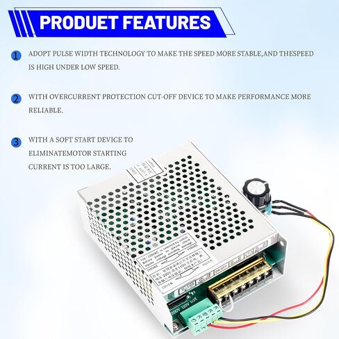 RATTMMOTOR 400W Mach3 Fuction CNC Spindle Motor Speed Controller 6A Power Supply Converter AC110V/220V Compatible with 400W Spindle Motor for CNC Router Milling Machine in Kuwait