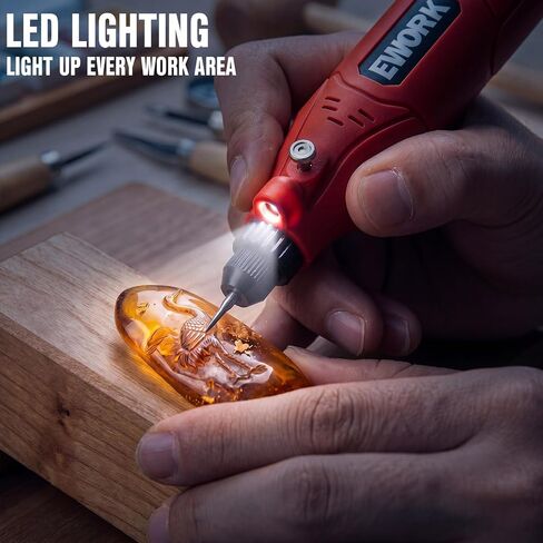 EWORK Mini Cordless Rotary Tool 5-Speed Rotary Tool Kit With 71 Accessories | Multi-Purpose 4V Power Rotary Tool With for Sanding, Engraving, Polishing, Drilling, Carving, DIY Crafts in Kuwait