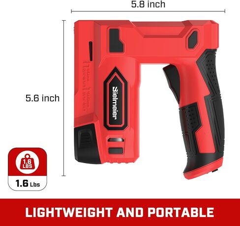 4V Cordless 2-in-1 Red Nailer Kit, Stapler with Nails and Staples, Compact Design in Kuwait