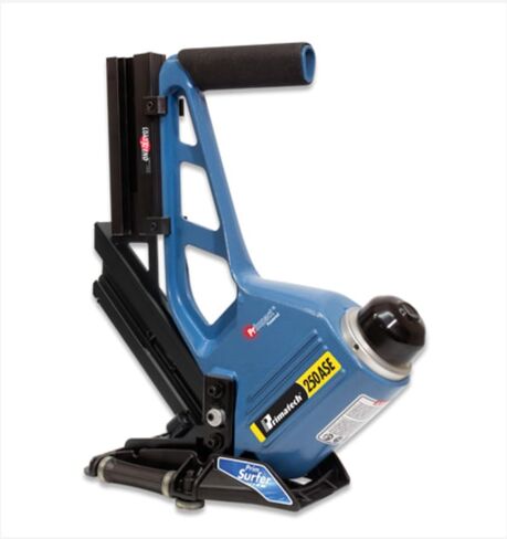 Primatech 250ASE Pneumatic Flooring Stapler, 15.5 Gauge, 15 Inch Length, 11.1 lbs, 230 Staple Capacity, Adjustable Roller Base in Kuwait