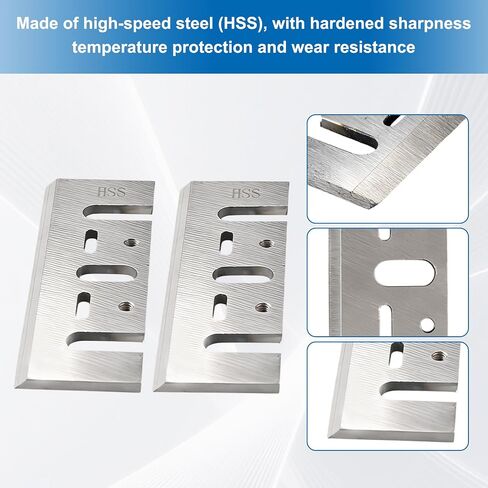 3-1/4 Inch HSS Planer Blades 82mm Fits for Makita XPK01,N1900B,KP0810-2PCS | 82x29x3mm,Compatible with DeWalt DW680,D26676,DW6655,Compatible with BOS-CH PA1205 in Kuwait