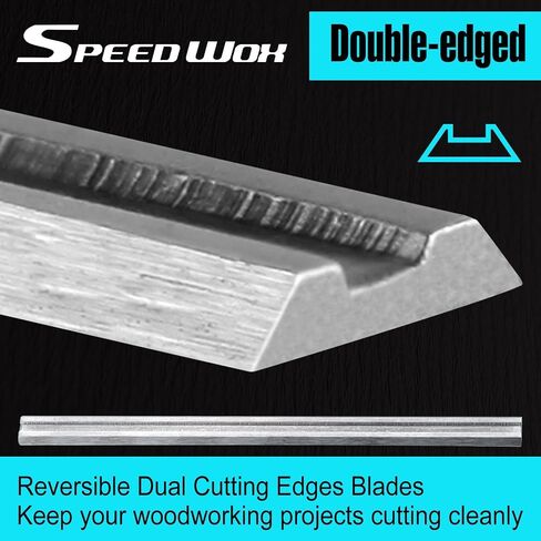 SPEEDWOX 10pcs 82mm Tungsten Carbide Portable Planer Knife Blades Replacement 3-1/4 Inch Planer Blades with Special Tweezers for Bosch, Makita, DeWalt, Wen 6530, Ryobi, Craftsman in Kuwait