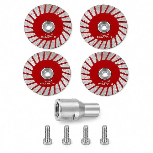 1.57" Diamond Saw Blades Set,Include Removable Flange (5/8-11 Thread) | 40mm Mini Diamond Engraving Blade,1.57 Diamond Saw Blades Set Precision Stone Cutting,for Granite,Marble in Kuwait