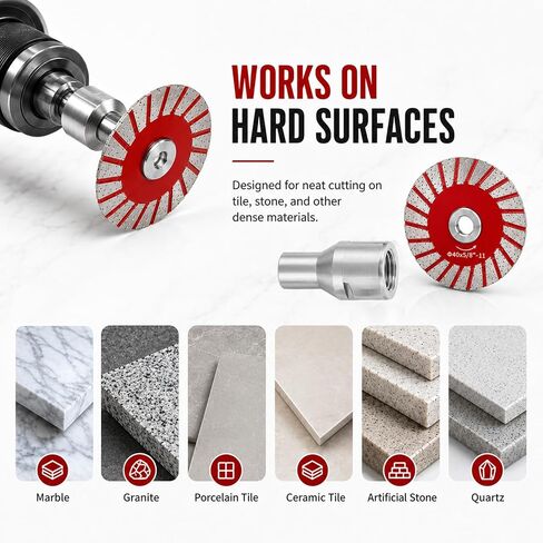 1.57" Diamond Saw Blades Set,Include Removable Flange (5/8-11 Thread) | 40mm Mini Diamond Engraving Blade,1.57 Diamond Saw Blades Set Precision Stone Cutting,for Granite,Marble in Kuwait